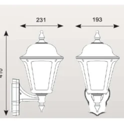 4lite Lantern udendørs væglampe med sensor
