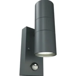 4lite Marinus Sleek udendørs væglampe med sensor, antracit