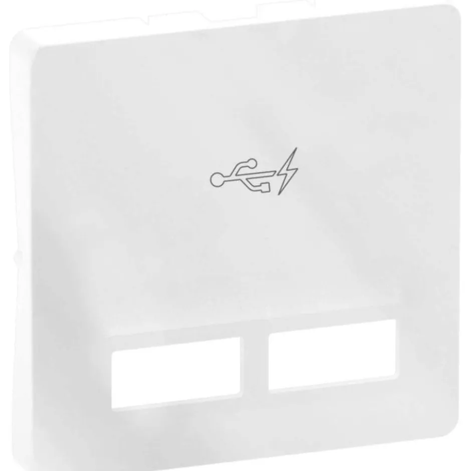 LK Fuga afdækning for 2 x USB-lader, 1 modul, hvid