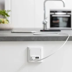 LK Fuga afdækning for 2 x USB-lader, 1 modul, hvid