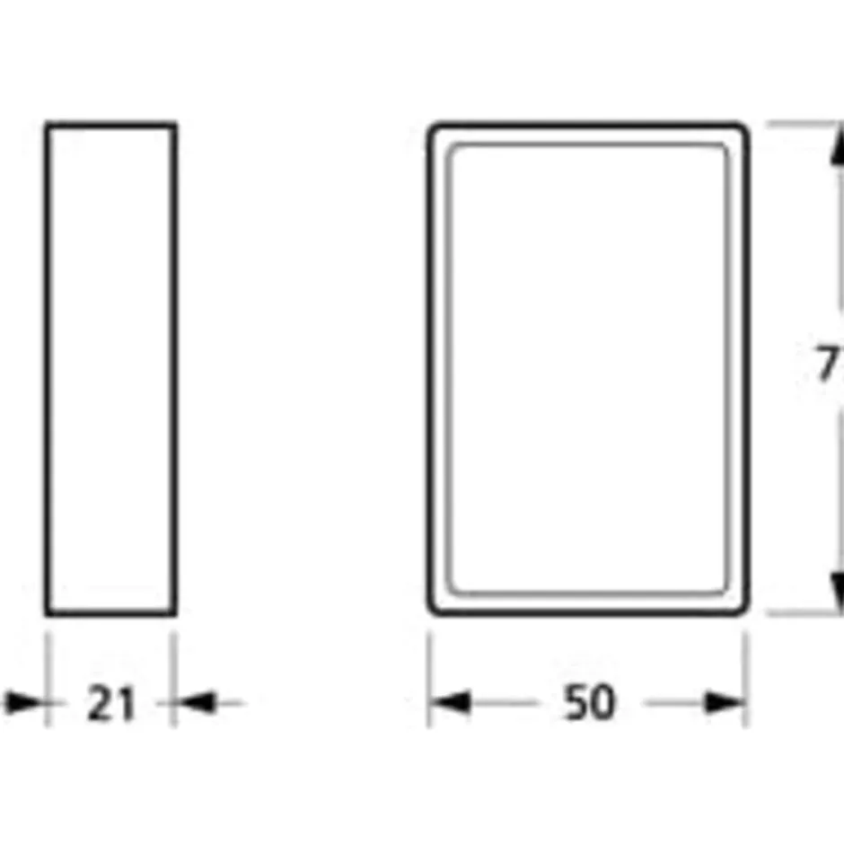 LK Fuga Baseline 50 ramme, 1,5 modul, 21 mm, hvid