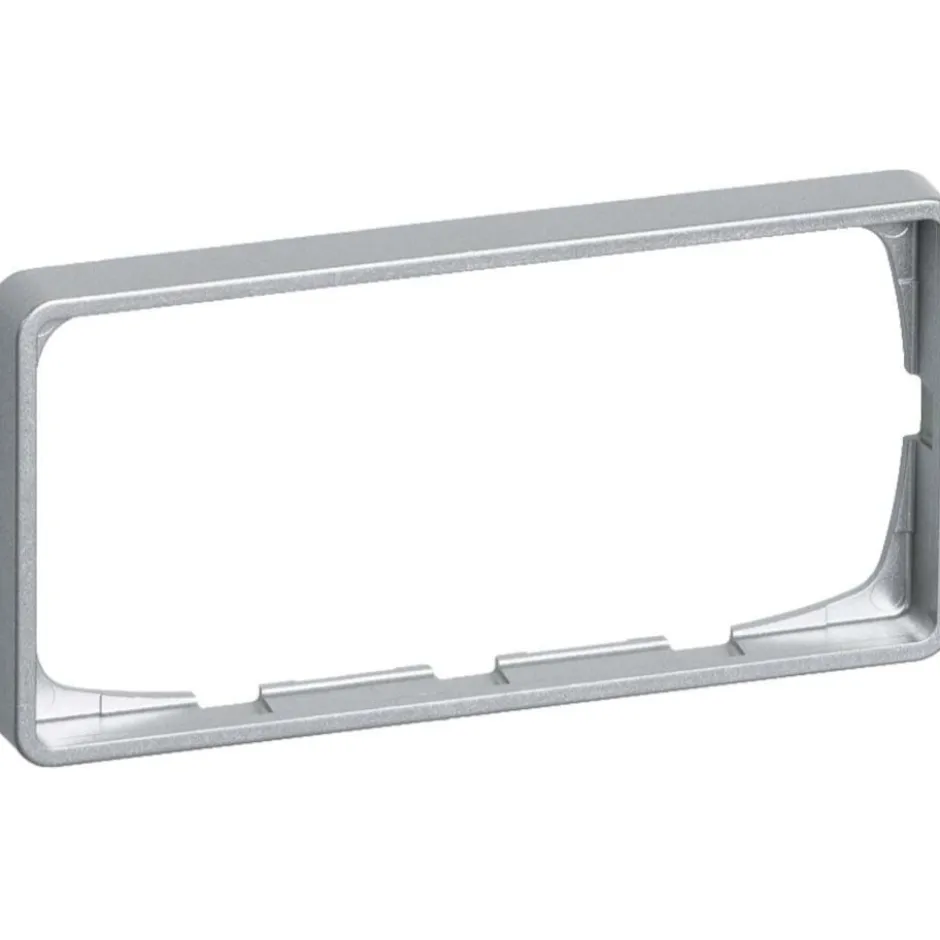 LK Fuga Baseline 50 ramme, 1x2 modul, vandret, metallic