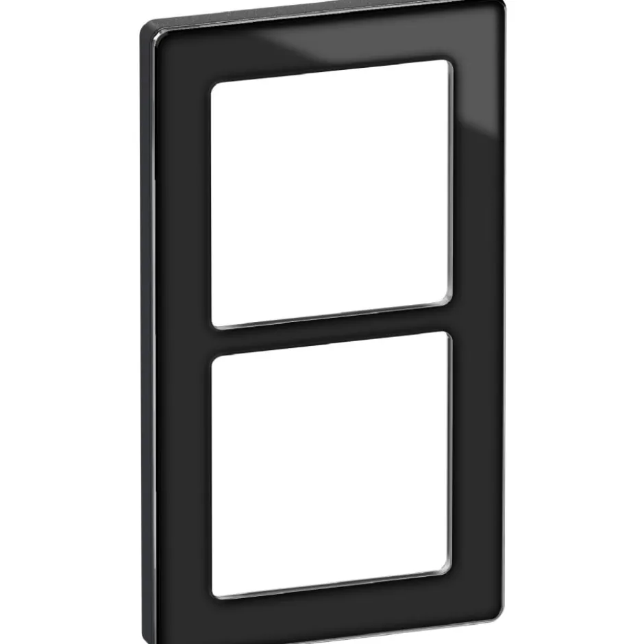 LK Fuga Pure 66 designramme, 2 modul, sort