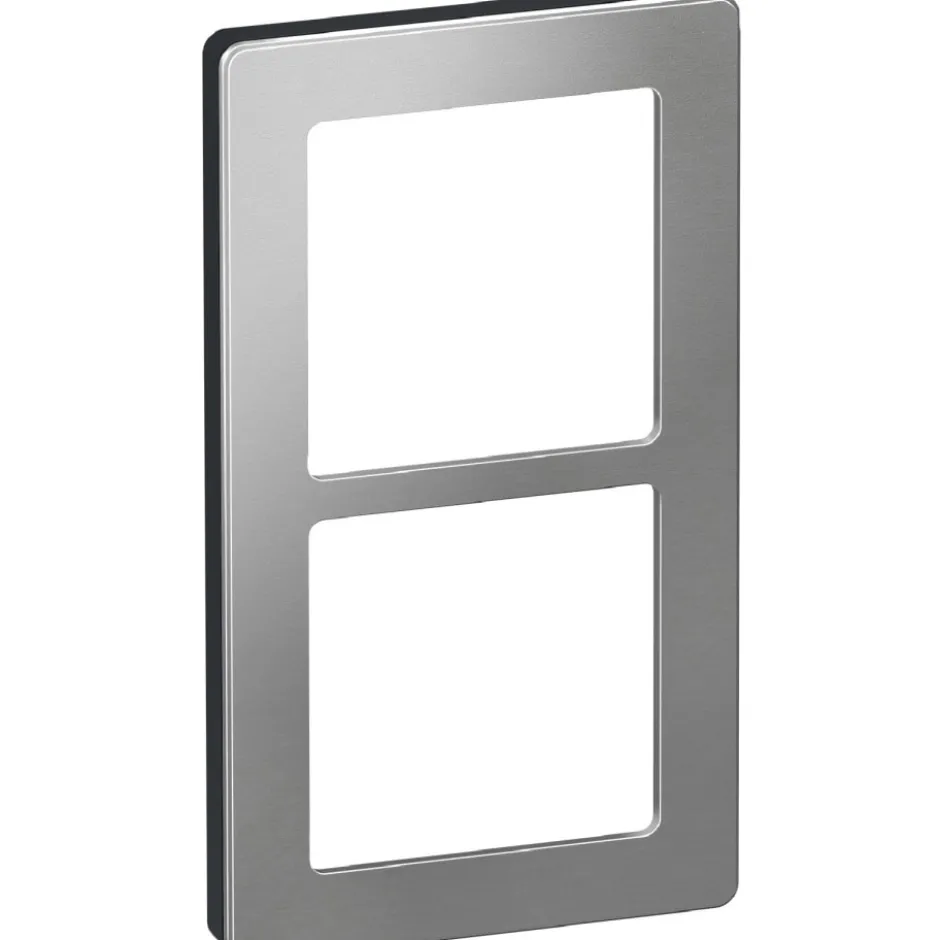 LK Fuga Pure 66 designramme, 2 modul, stål