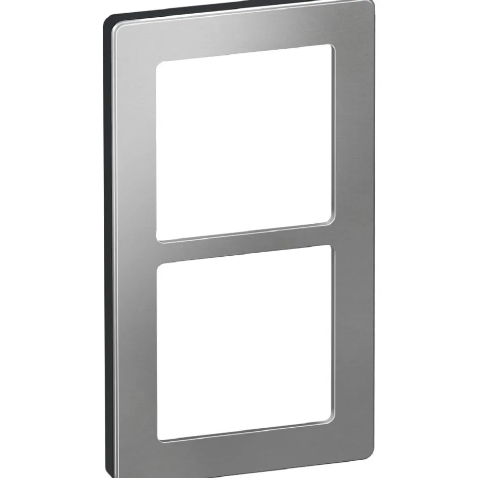 LK Fuga Pure 66 designramme, 2 modul, stål