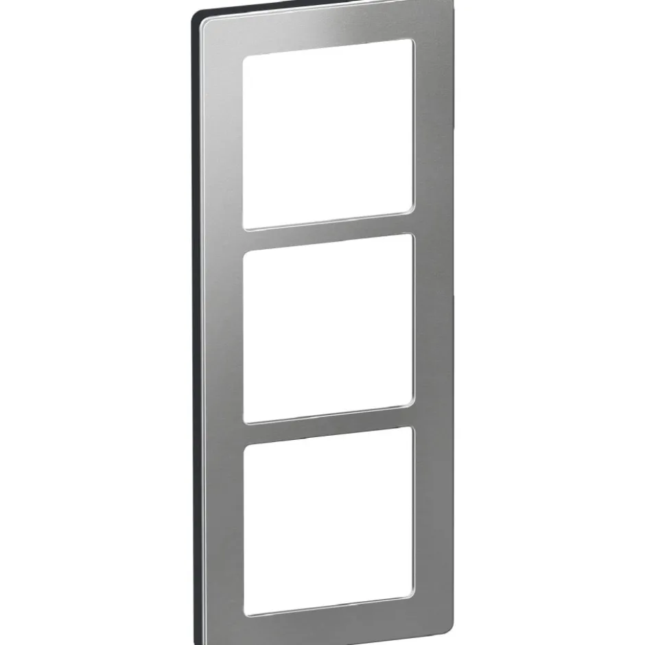 LK Fuga Pure 66 designramme, 3 modul, stål