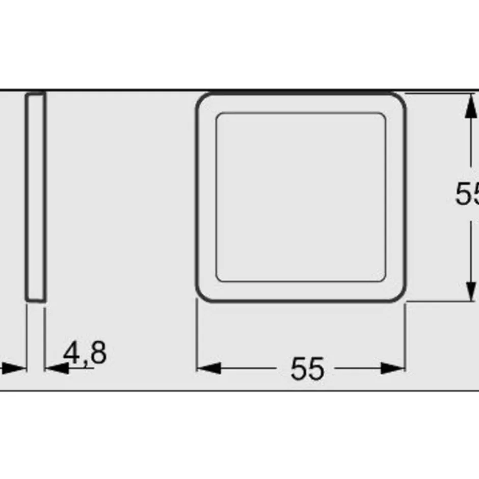 LK Fuga Slim designramme, 1 modul, koksgrå