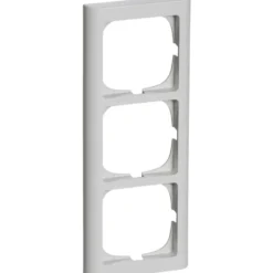 LK Fuga Softline 63 ramme, 3 modul, lodret, lysegrå