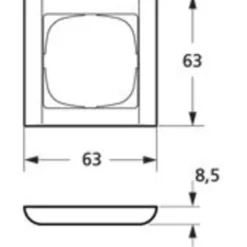 LK Fuga Softline 63 ramme, 1 modul, metallic
