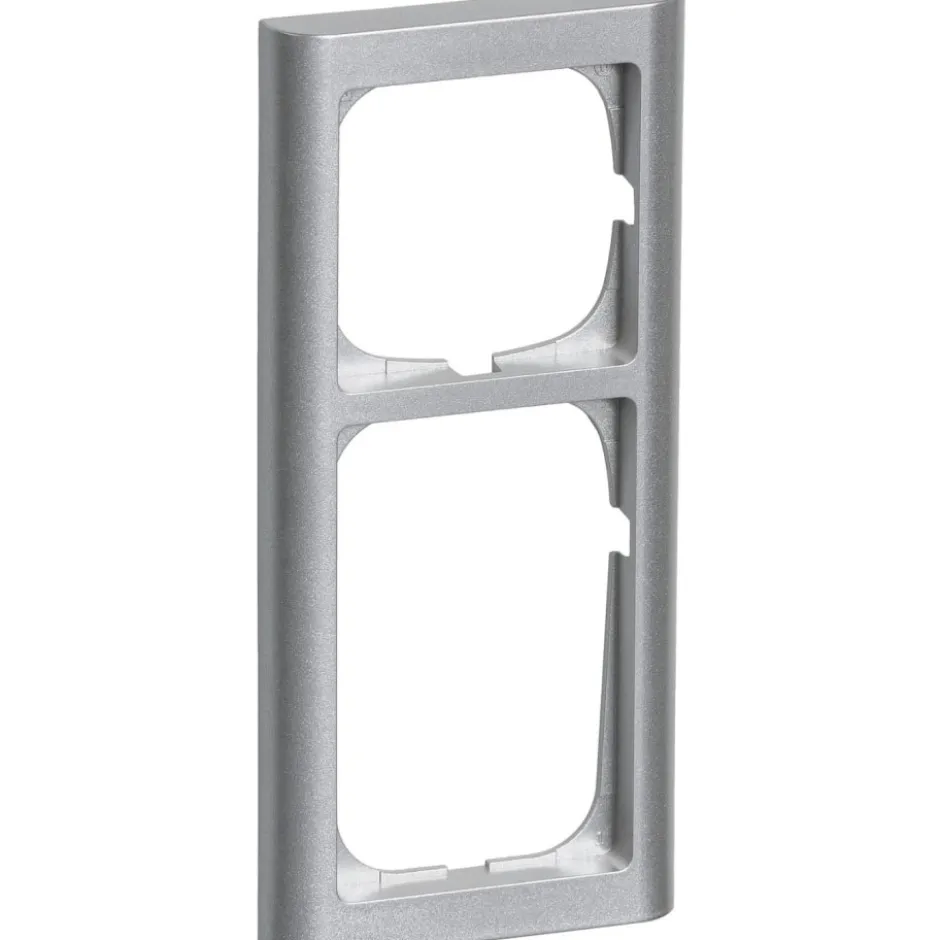 LK Fuga Softline 63 ramme, 2,5 modul, metallic