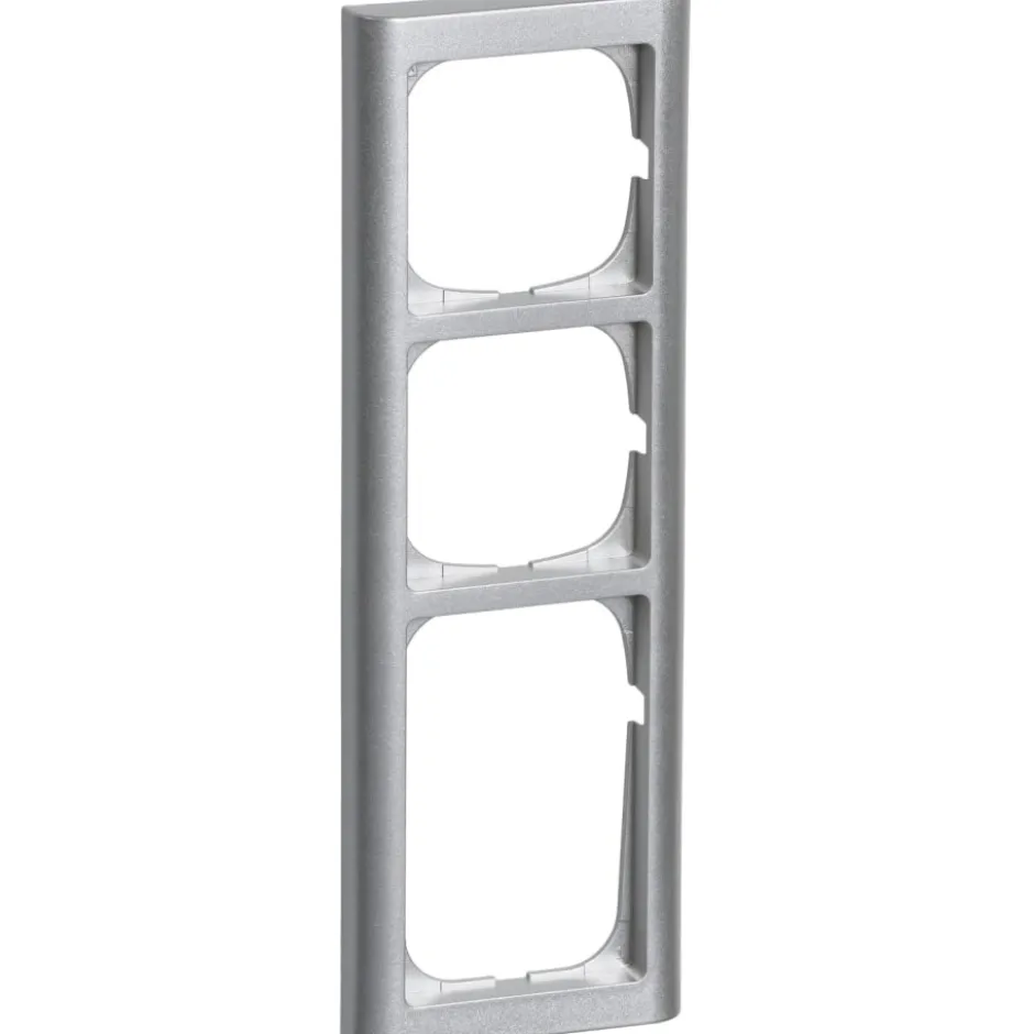 LK Fuga Softline 63 ramme, 3,5 modul, metallic