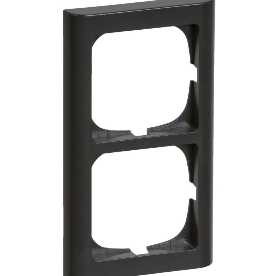 LK Fuga Softline 63 ramme, 2x1 modul, lodret, koksgrå