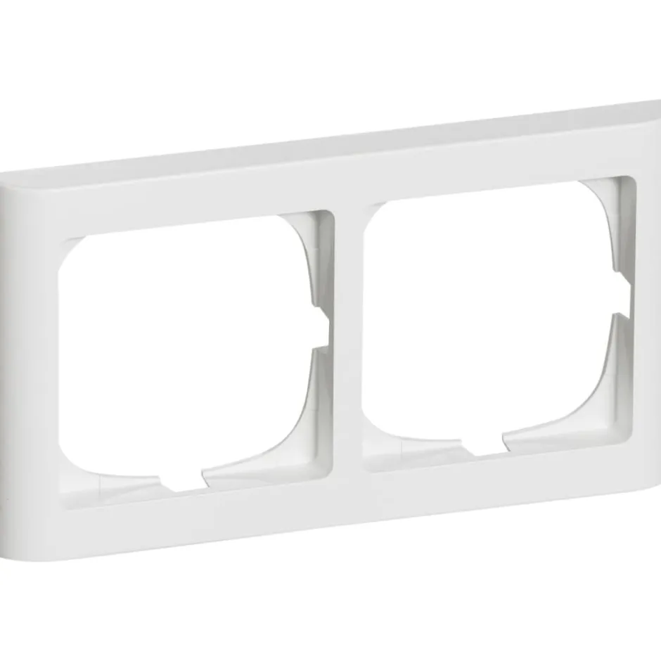 LK Fuga Softline 63 ramme, 2x1 modul, vandret, hvid