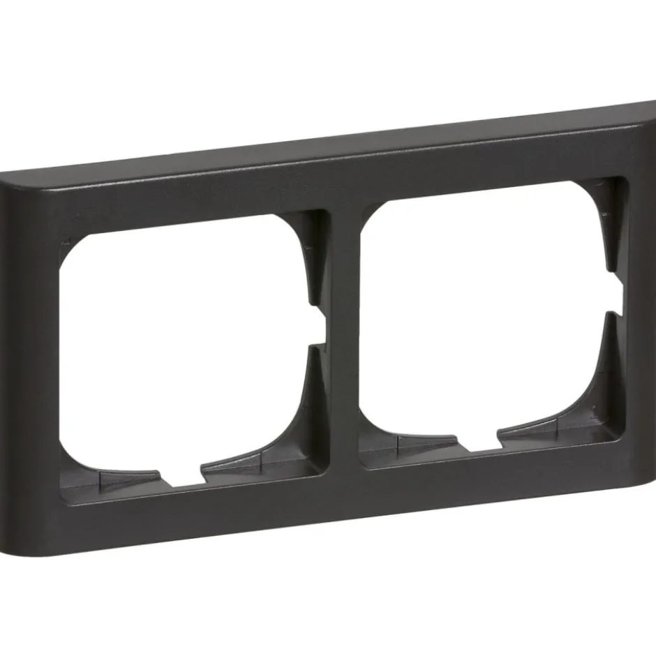 LK Fuga Softline 63 ramme, 2x1 modul, vandret, koksgrå