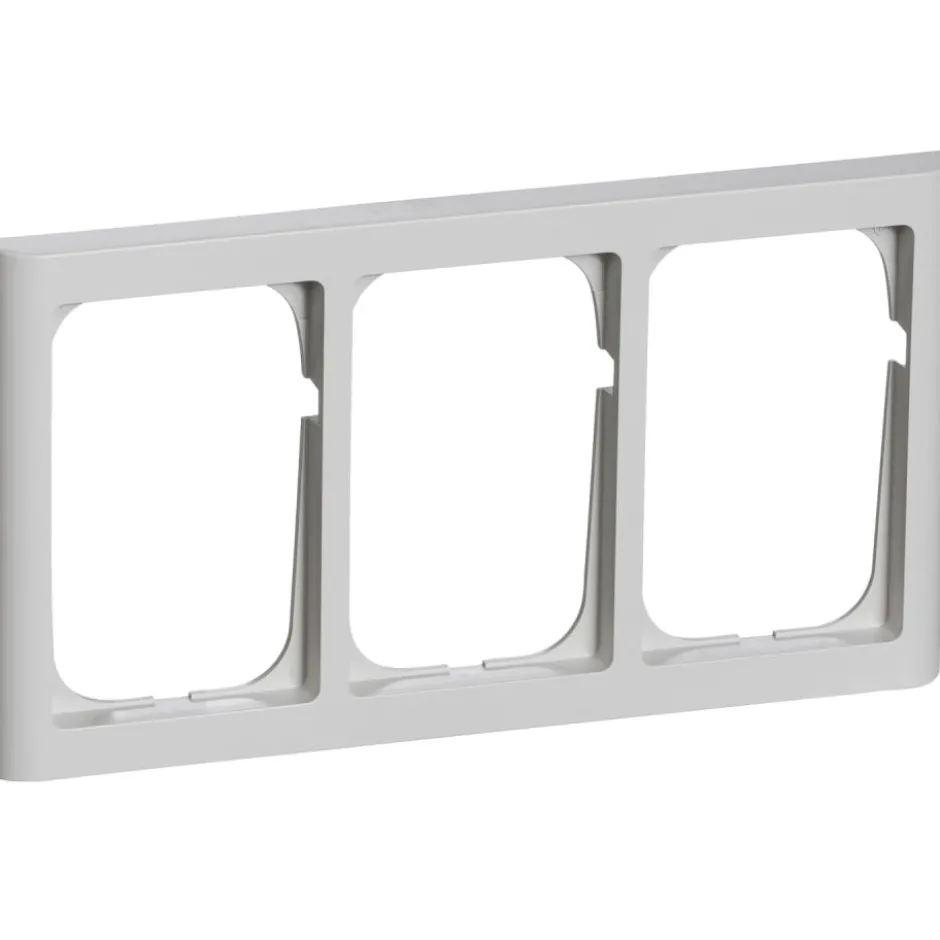 LK Fuga Softline 63 ramme, 3x1,5 modul, lysegrå