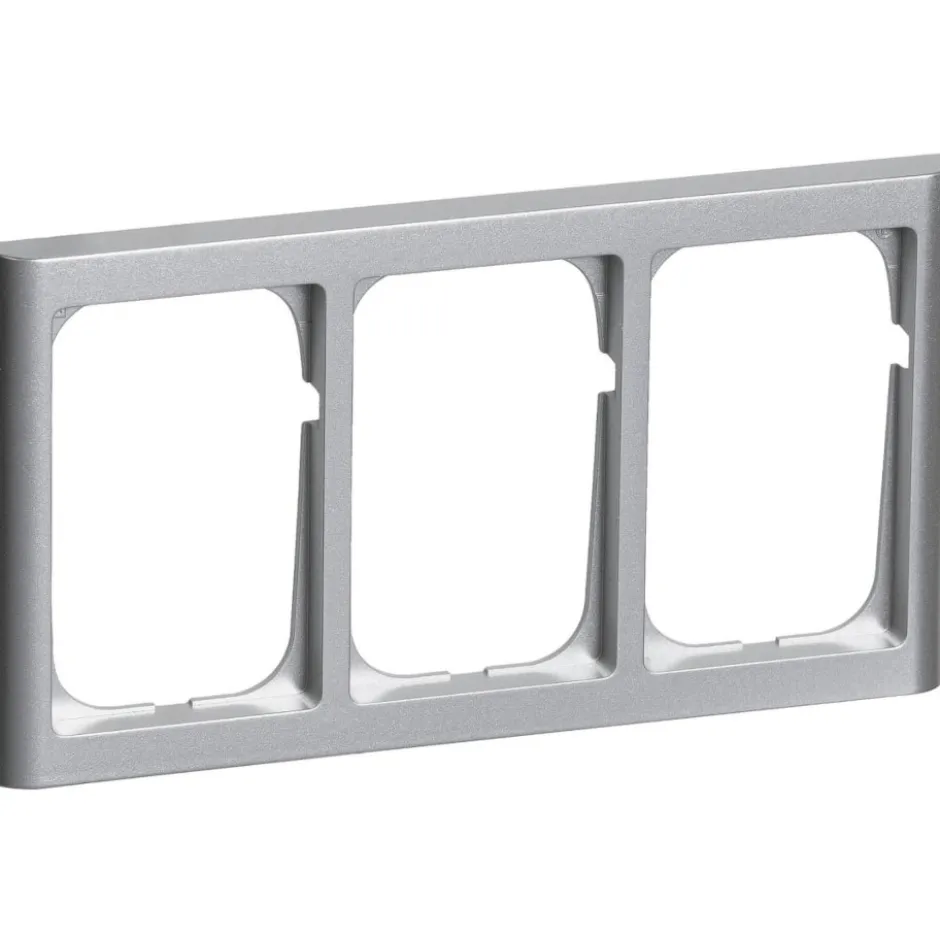 LK Fuga Softline 63 ramme, 3x1,5 modul, metallic