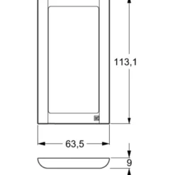 LK Fuga Soft 63 ramme, 1x2 modul, lodret, metallic