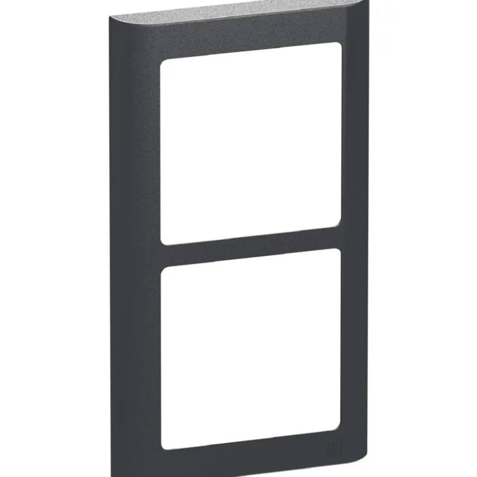LK Fuga Soft 63 ramme, 2x1 modul, lodret, koksgrå
