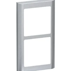 LK Fuga Soft 63 ramme, 2x1 modul, lodret, metallic