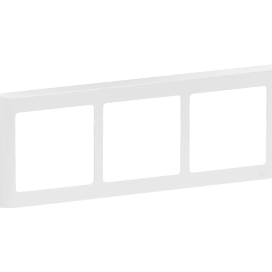 LK Fuga Soft 63 ramme, 3x1 modul, vandret, hvid