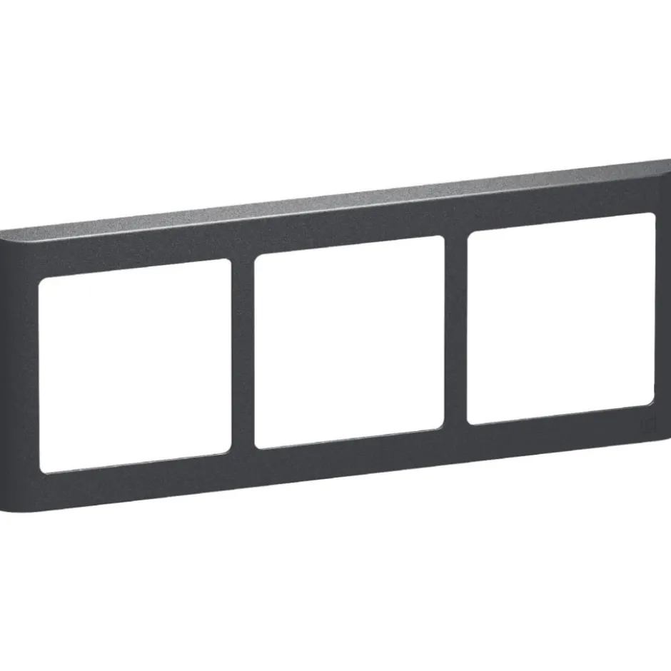 LK Fuga Soft 63 ramme, 3x1 modul, vandret, koksgrå