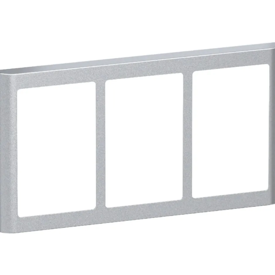 LK Fuga Soft 63 ramme, 3x1,5 modul, vandret, metallic