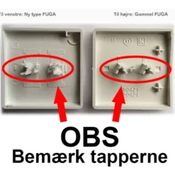 LK Fuga tangent for afbryder, gammel type, 1 modul, koksgrå