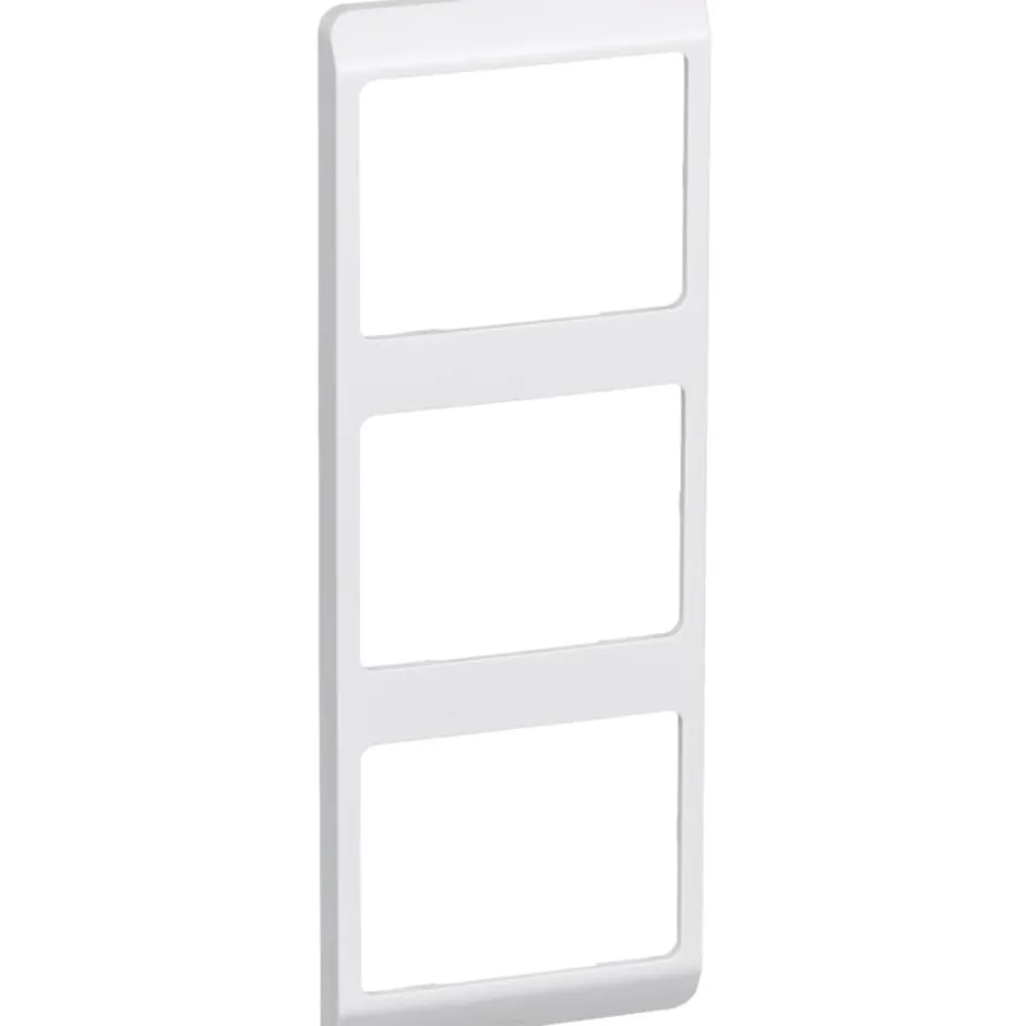 LK Opus 66 ramme, 3 modul, lodret, hvid