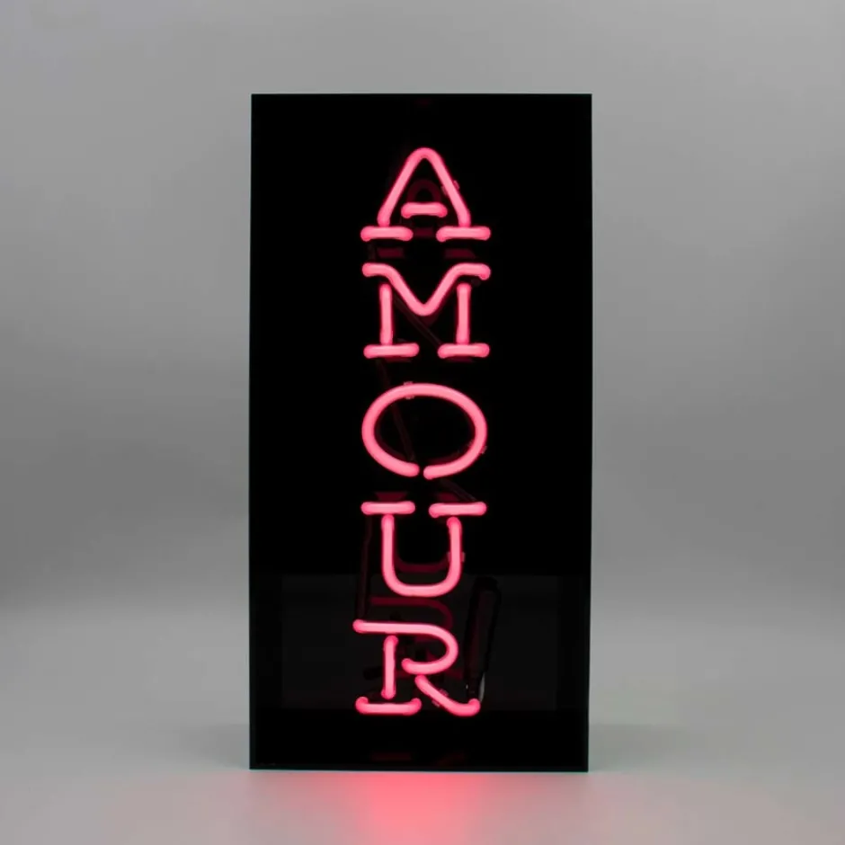 Locomocean Amour neonskilt, sort