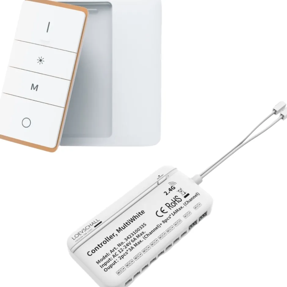 Loevschall Cue controller og fjernbetjening, MultiWhite, hvid