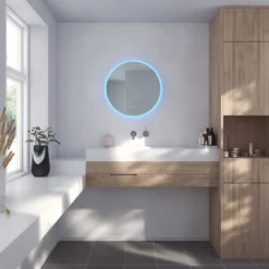 Loevschall Johannesburg RGB spejl med lys, dæmpbar, touch, Ø60 cm
