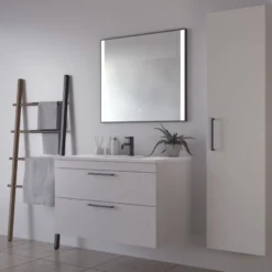 Loevschall Libra spejl med lys, 80x70 cm