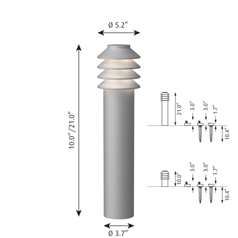 Louis Poulsen Bysted Garden havelampe, 2700K, anker, aluminium, lav