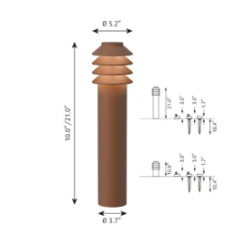Louis Poulsen Bysted Garden havelampe, 2700K, anker, corten, lav