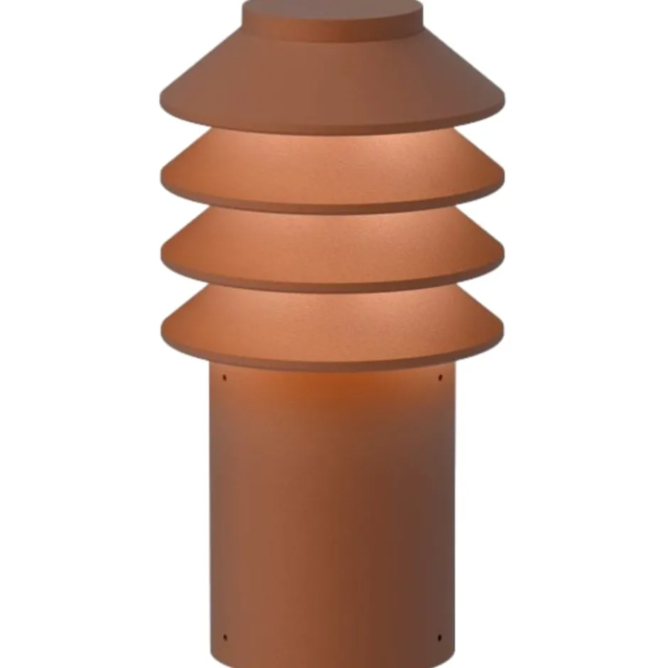 Louis Poulsen Bysted Garden havelampe, 2700K, base, corten, lav