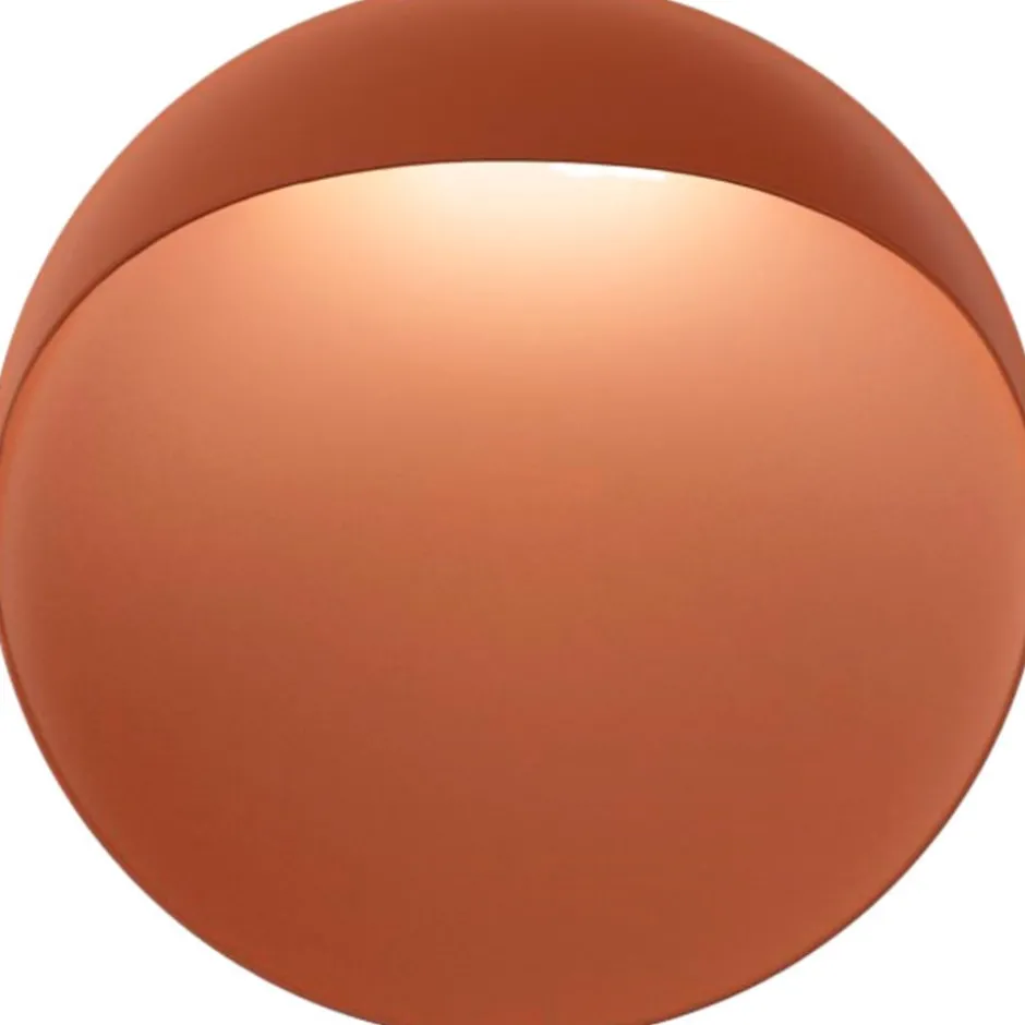 Louis Poulsen Flindt udendørs væglampe, 2700K, corten, Ø30 cm