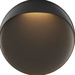Louis Poulsen Flindt udendørs væglampe, 2700K, sort, Ø20 cm
