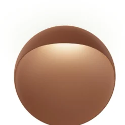 Louis Poulsen Flindt udendørs væglampe, 3000K, corten, Ø30 cm