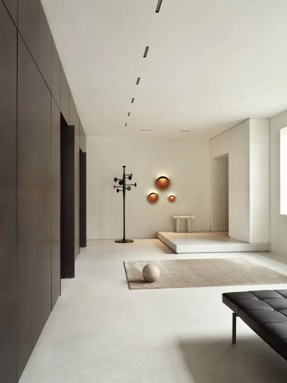 Louis Poulsen Flindt udendørs væglampe, 3000K, corten, Ø30 cm