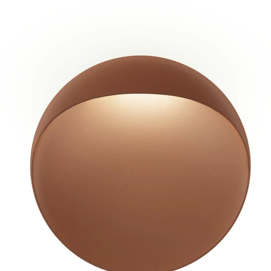 Louis Poulsen Flindt udendørs væglampe, corten, Ø40 cm