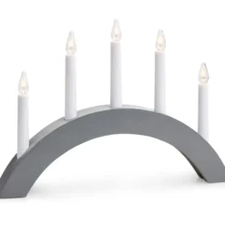 Markslöjd Atle julelysestage, 5 lys, grå