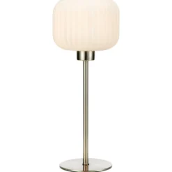 Markslöjd Sober bordlampe, stål/opal, 38 cm