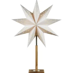 Markslöjd Solvalla julestjerne med lys, 65 cm, hvid