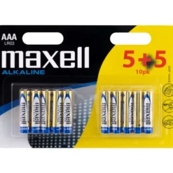 Maxell AAA batterier, 10 stk.