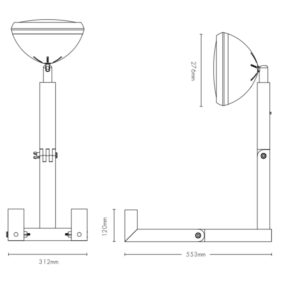 Mega Mr Wattson lampe, sort
