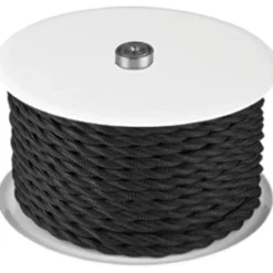 25 meter Halo Design stofledning, snoet sort