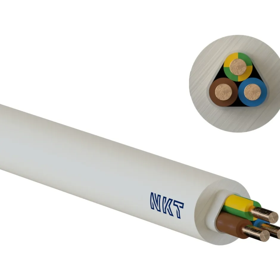 100 meter NKT Noiklx installationskabel, 3x1,5 m²