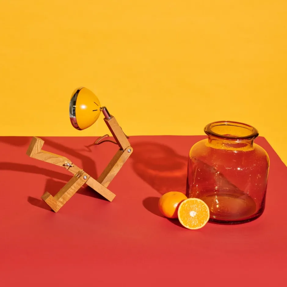 Mini Mr Wattson bordlampe, orange