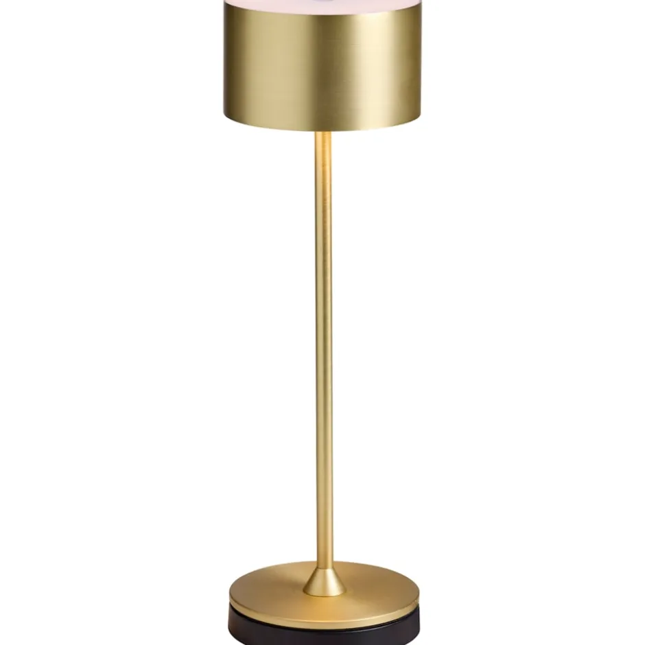 Nielsen Light Bistro genopladelig bordlampe, børstet messing