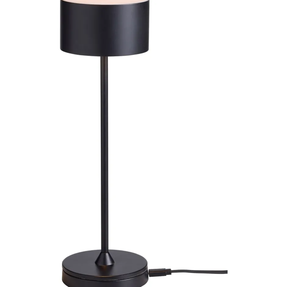 Nielsen Light Bistro genopladelig bordlampe, sort
